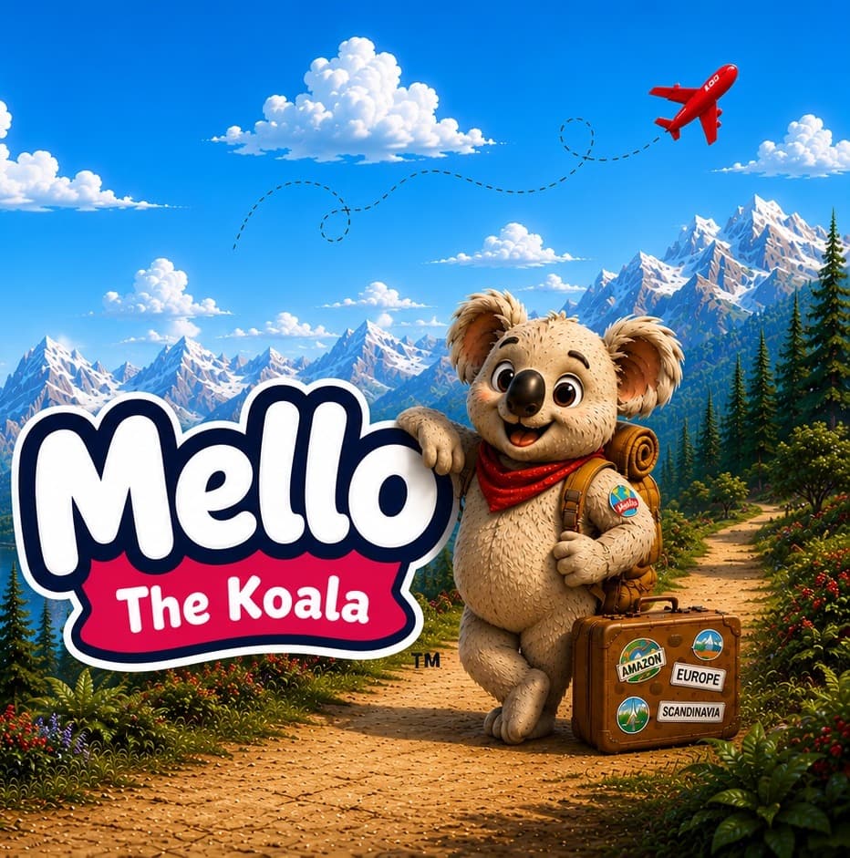 Mello the Koala exploring the world